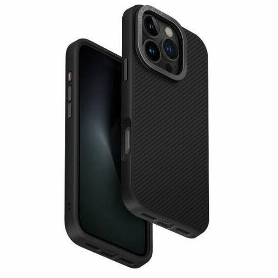 Case IPHONE 16 PRO UNIQ Keva Magclick Charging Carbon black