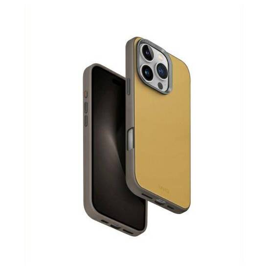 Case IPHONE 16 PRO UNIQ Lyden DS Magclick Charging yellow & gray