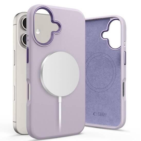 Case IPHONE 16 Tech-Protect Silicone Pure MagSafe Mauve