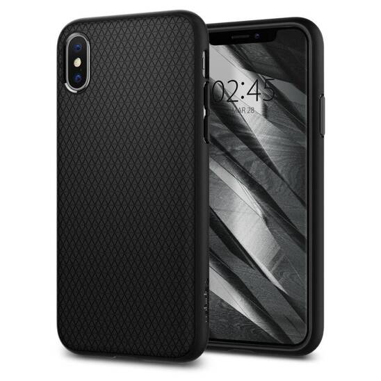 Case IPHONE X / XS Spigen Liquid Air Matte black