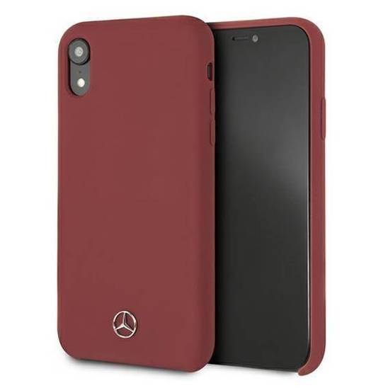 Case IPHONE XR Mercedes Hardcase Silicone Line (MEHCI61SILRE) red