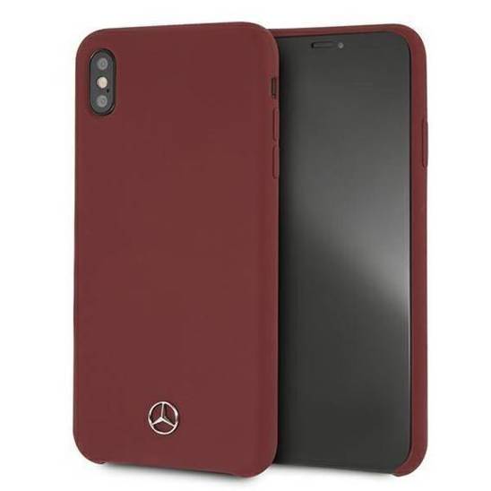 Case IPHONE XS MAX Mercedes Hardcase Silicone Line (MEHCI65SILRE) red