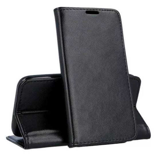 Case MOTOROLA MOTO E22 / E22I Wallet with a Flap Leatherette Holster Magnet Book black