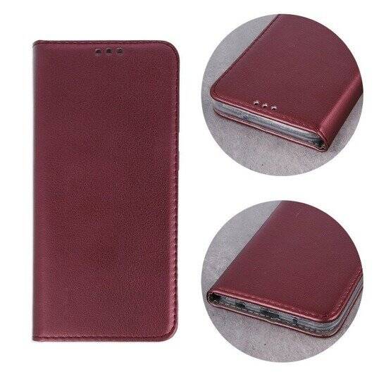 Case MOTOROLA MOTO G34 5g Wallet with a Flap Leatherette Holster Magnet Book burgundy