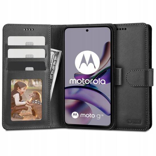 Case MOTOROLA MOTO G53 5G / G13 4G / G23 Tech-Protect Wallet black