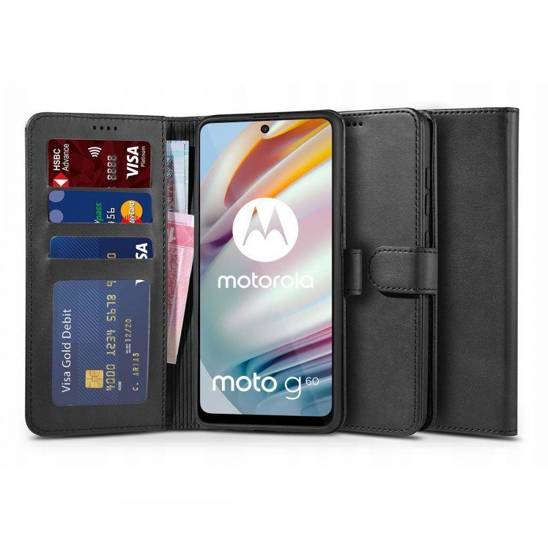 Case MOTOROLA MOTO G60 Tech-Protect Wallet black