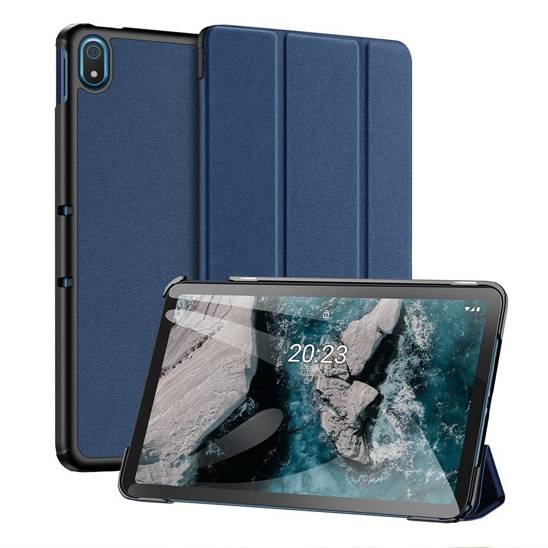 Case NOKIA T20 Dux Ducis Domo Wallet with a Flap Books Leatherette navy blue