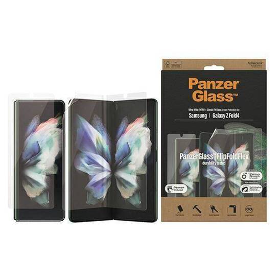 Case + Protective Film SAMSUNG GALAXY Z FOLD 4 PanzerGlass Ultra-Wide Screen Protection Antibacerial + Classic Fit (7311)