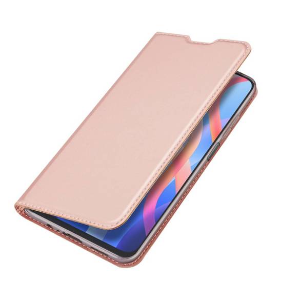 Case REALME 9I with a Flip Dux Ducis Skin Leather light pink