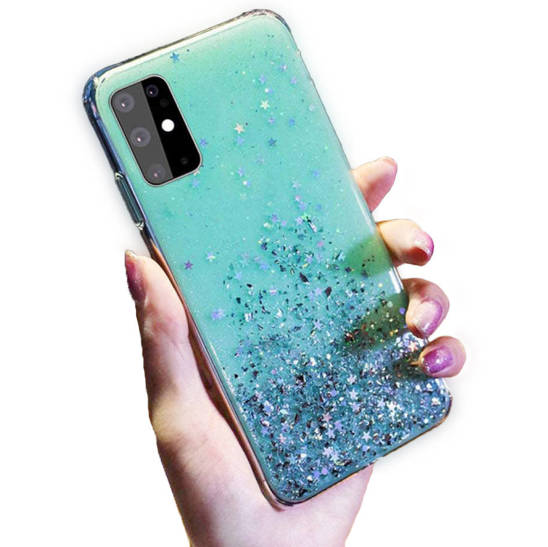 Case SAMSUNG GALAXY A03S Sequins Glue Glitter Case mint