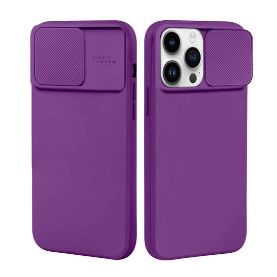 Case SAMSUNG GALAXY A03S Silicone Lens Privacy Slider Camera Cover purple