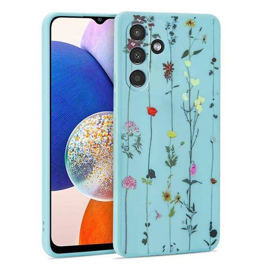 Case SAMSUNG GALAXY A14 5G Tech-Protect Mood Garden Blue pattern