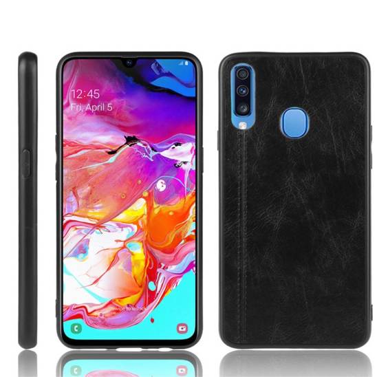 Case SAMSUNG GALAXY A20S Leather Slim Case black