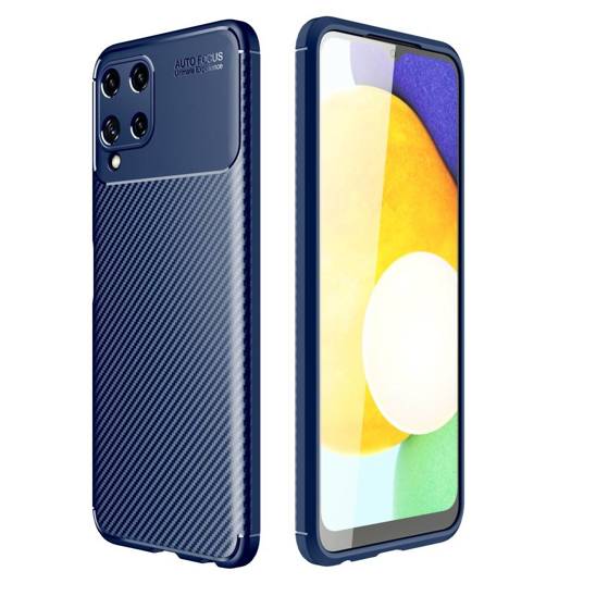 Case SAMSUNG GALAXY A22 4G / M22 4G Armored Shockproof Carbon Fiber navy blue