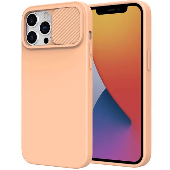 Case SAMSUNG GALAXY A32 5G Nexeri Silicone Lens Privacy Slider Camera Cover peach