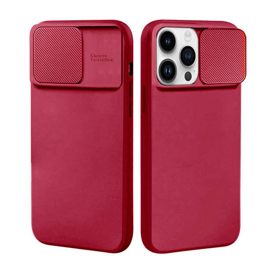 Case SAMSUNG GALAXY A33 5G Silicone with Camera Cover Nexeri Silicone Lens burgundy