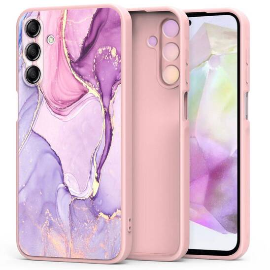 Case SAMSUNG GALAXY A35 5G Tech-Protect Icon Marble pink