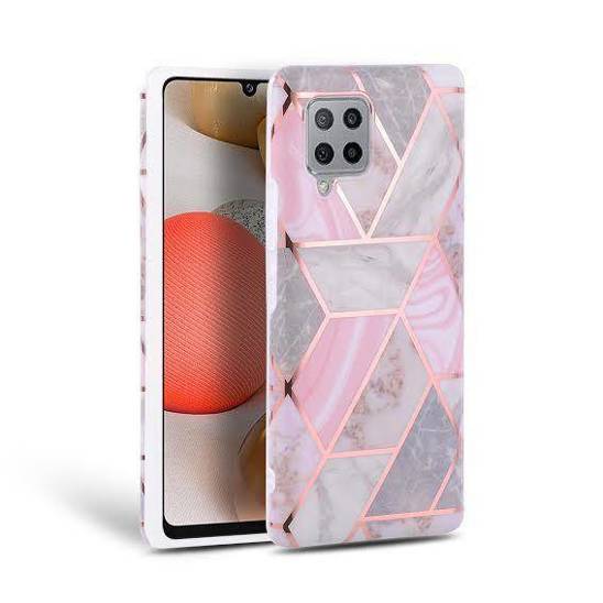 Case SAMSUNG GALAXY A42 5G Tech-Protect Marble pink