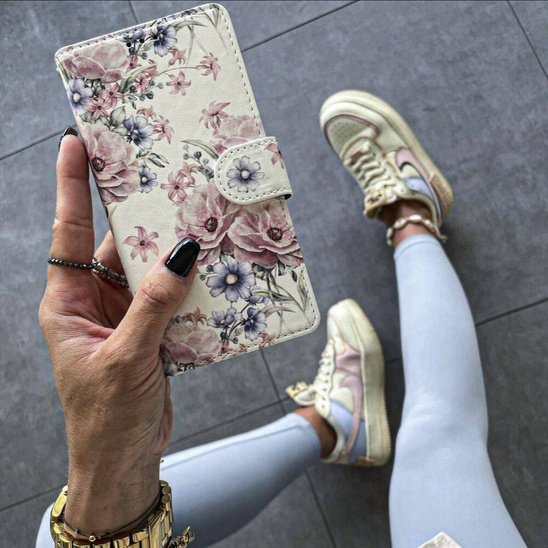 Case SAMSUNG GALAXY A54 5G Tech-Protect Wallet Blossom Flower