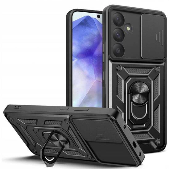 Case SAMSUNG GALAXY A55 5G Tech-Protect Camshield Pro black