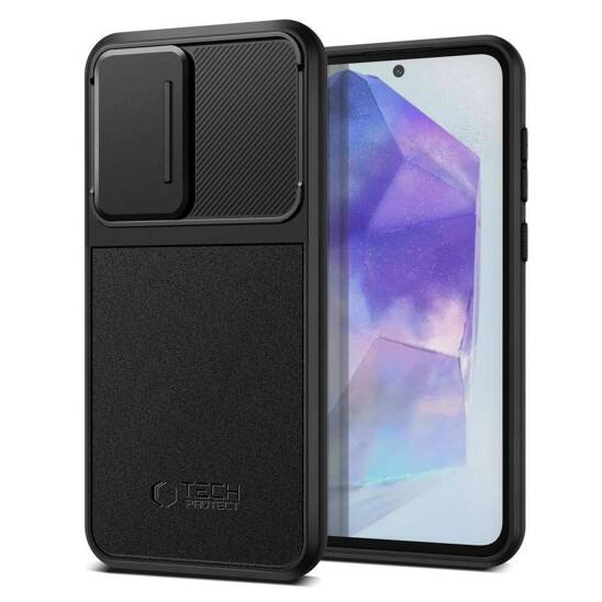 Case SAMSUNG GALAXY A55 5G Tech-Protect Velar Cam+ black