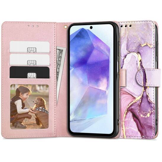 Case SAMSUNG GALAXY A55 5G Tech-Protect Wallet Marble