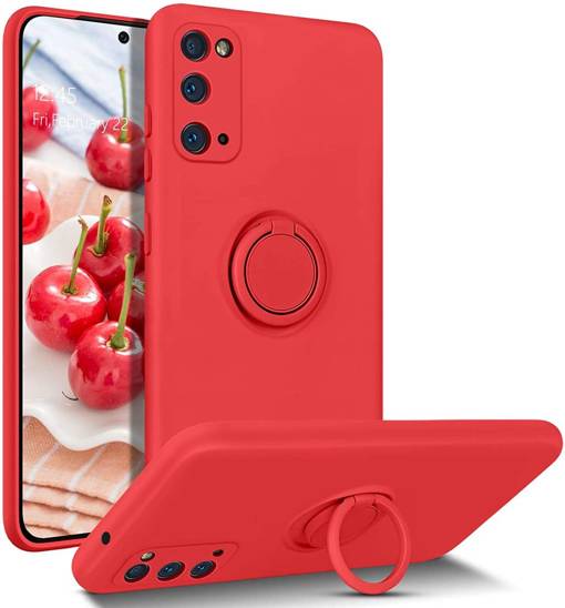 Case SAMSUNG GALAXY A72 Silicone Ring Magnetic Stand red