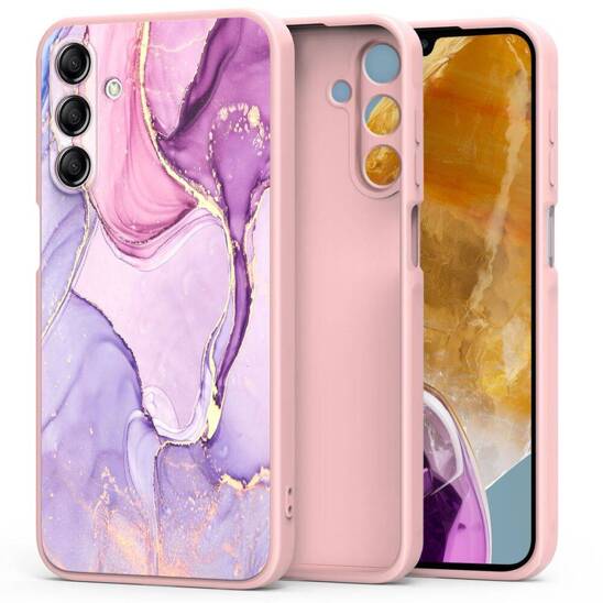 Case SAMSUNG GALAXY M15 5G Tech-Protect Icon Marble pink