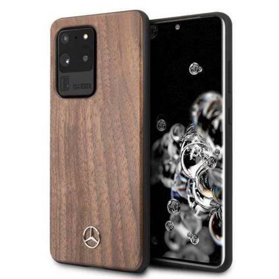 Case SAMSUNG GALAXY S20 ULTRA Mercedes Hard Case Wood Line Walnut (MEHCS69VWOLB) brown