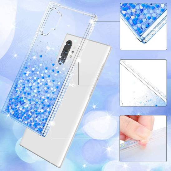 Case SAMSUNG GALAXY S21+ PLUS Diamond Liquid Glitter blue