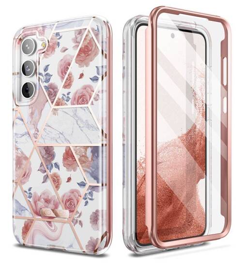 Case SAMSUNG GALAXY S23 Tech-Protect Velar Marble pink