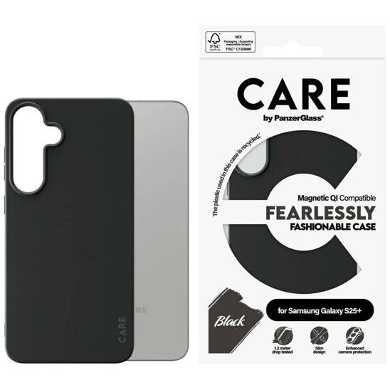 Case SAMSUNG GALAXY S25+ CARE by PanzerGlass Fashion QI black