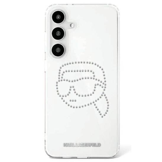 Case SAMSUNG GALAXY S25 Karl Lagerfeld Rhinestones Karl Head Logo transparent