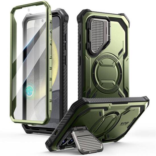 Case SAMSUNG GALAXY S25 SupCase IBLSN Armorbox Mag MagSafe Guldan green