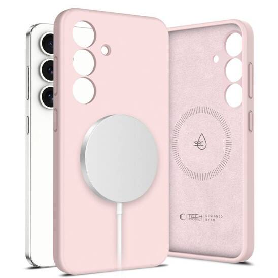 Case SAMSUNG GALAXY S25 Tech-Protect Liquid Silicone MagSafe Pearl pink