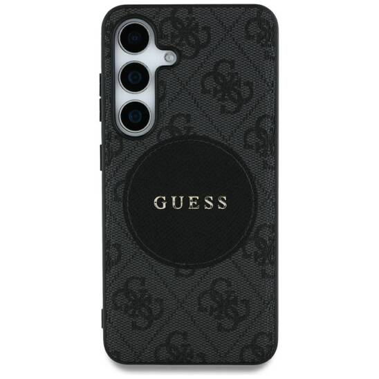 Case SAMSUNG GALAXY S25 ULTRA Guess 4G Round Patch Classic Logo MagSafe black