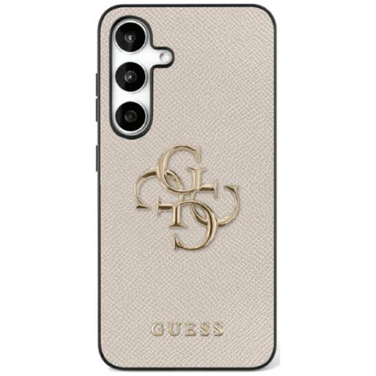 Case SAMSUNG GALAXY S25 ULTRA Guess Grained Big 4G Logo Small Classic Logo beige