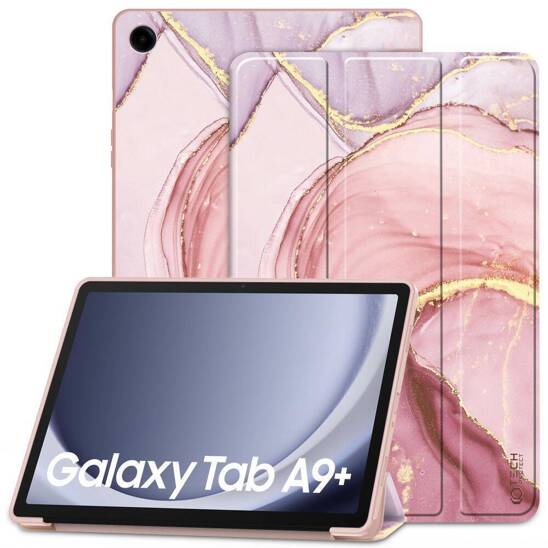 Case SAMSUNG GALAXY TAB A9+ 11.0 Tech-Protect SmartCase Marble pink