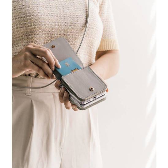 Case SAMSUNG GALAXY Z FLIP 4 Ringke Signature Card Pocket Dove Grey