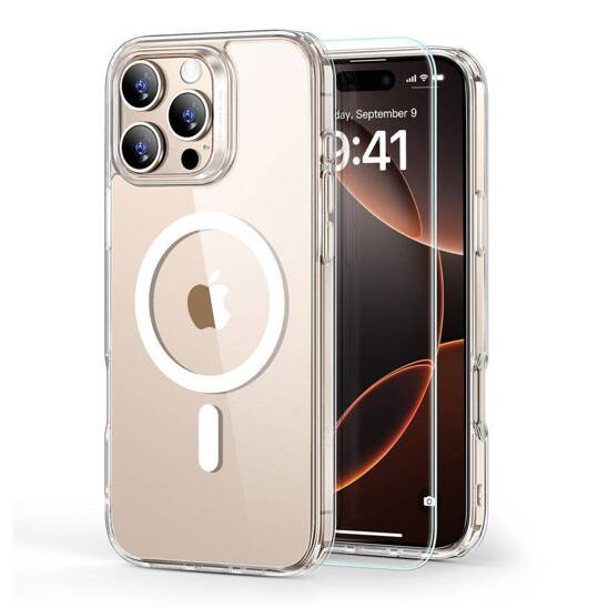 Case + Tempered Glass IPHONE 16 PRO MAX ESR Classic Hybrid Halolock MagSafe & Tempered Glass Clear transparent