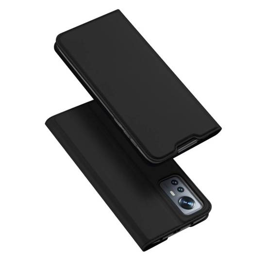 Case XIAOMI 12 LITE with a Flip Dux Ducis Skin Leather black