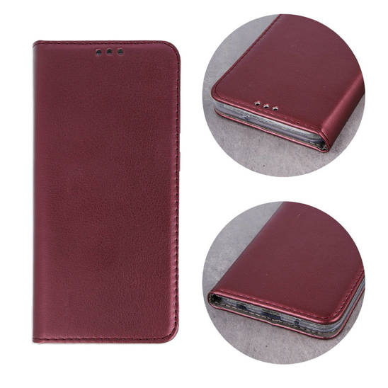 Case XIAOMI REDMI 10 Wallet with a Flap Eco Leather Magnet Book Holster burgundy