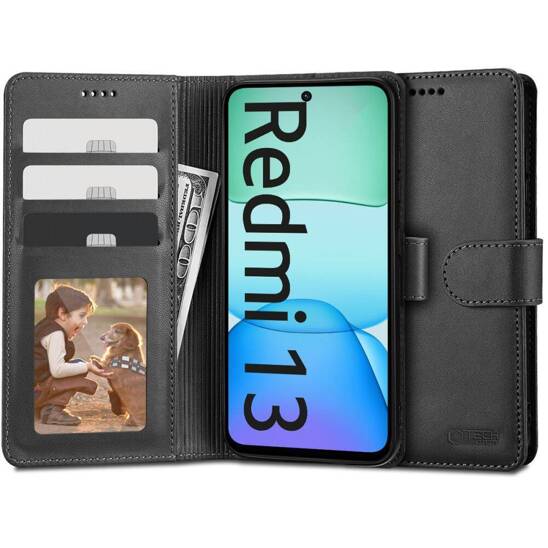 Case XIAOMI REDMI 13 4G / 5G Tech-Protect Wallet black