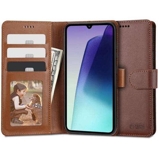 Case XIAOMI REDMI 14C / POCO C75 Tech-Protect Wallet brown