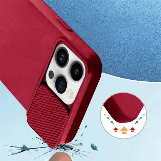 Case XIAOMI REDMI NOTE 11 4G / NOTE 11S Silicone with Camera Cover Nexeri Silicone Lens burgundy