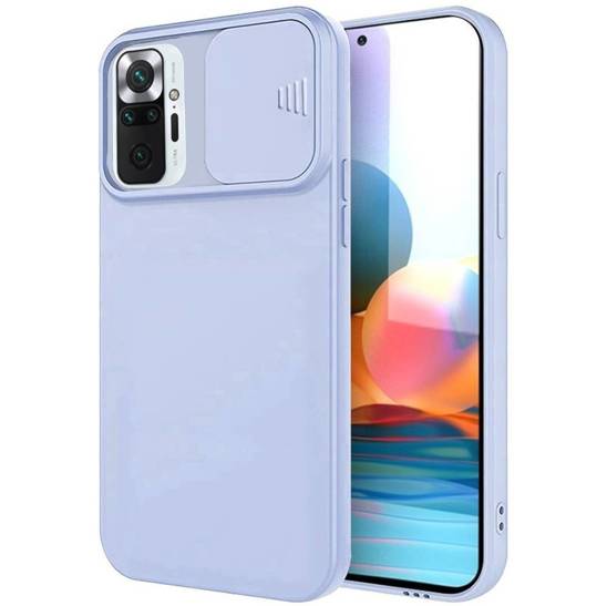 Case XIAOMI REDMI NOTE 9 Nexeri Silicone Lens Privacy Slider Camera Cover light blue