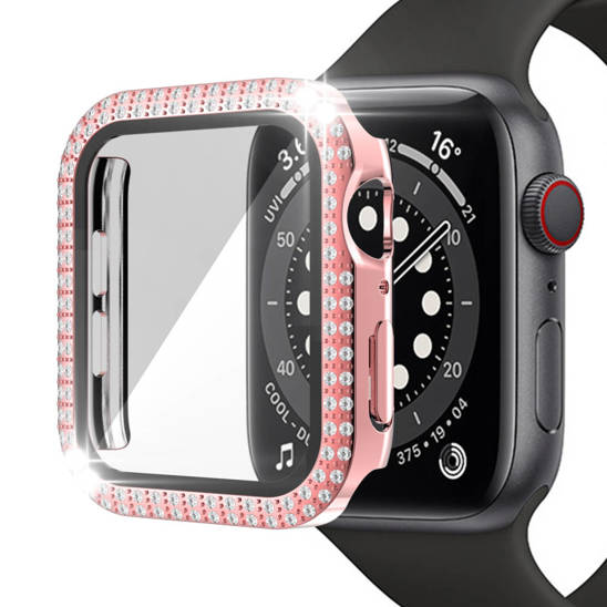 Case for APPLE WATCH 4 / 5 / 6 / SE (40MM) Diamond Bumper pink