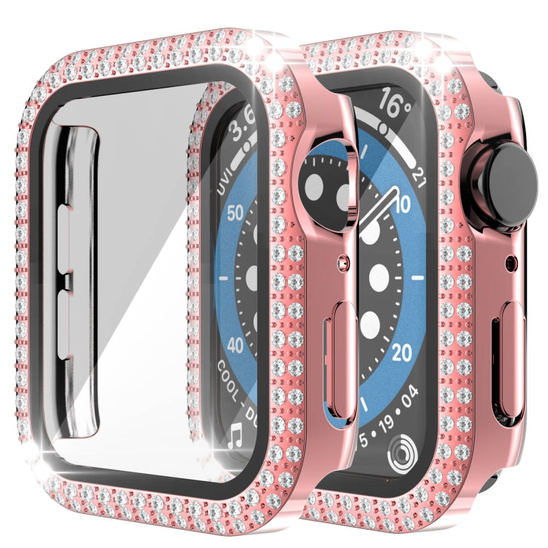 Case for APPLE WATCH 4 5 6 SE 40MM Diamond Bumper pink