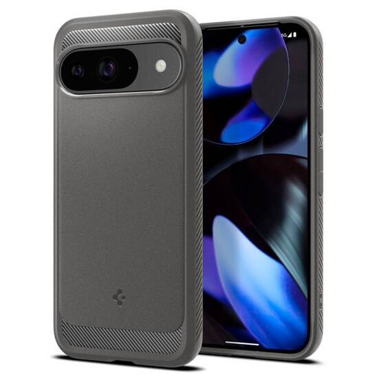 Case for GOOGLE PIXEL 9 / 9 PRO Spigen Rugged Armor Marble gray