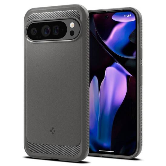 Case for GOOGLE PIXEL 9 PRO XL Spigen Rugged Armor Marble gray